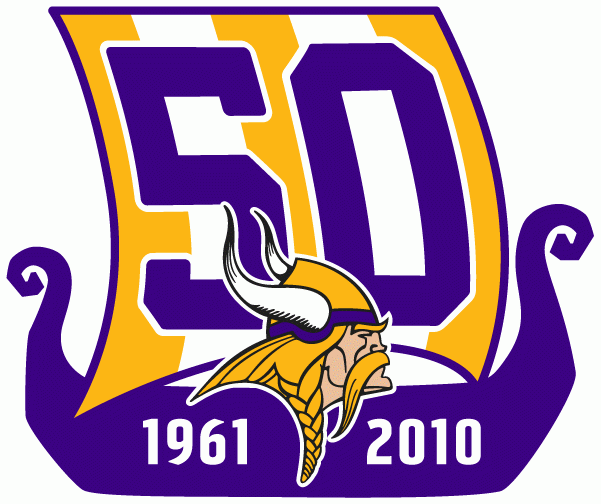 Minnesota Vikings 2010 Anniversary Logo iron on paper